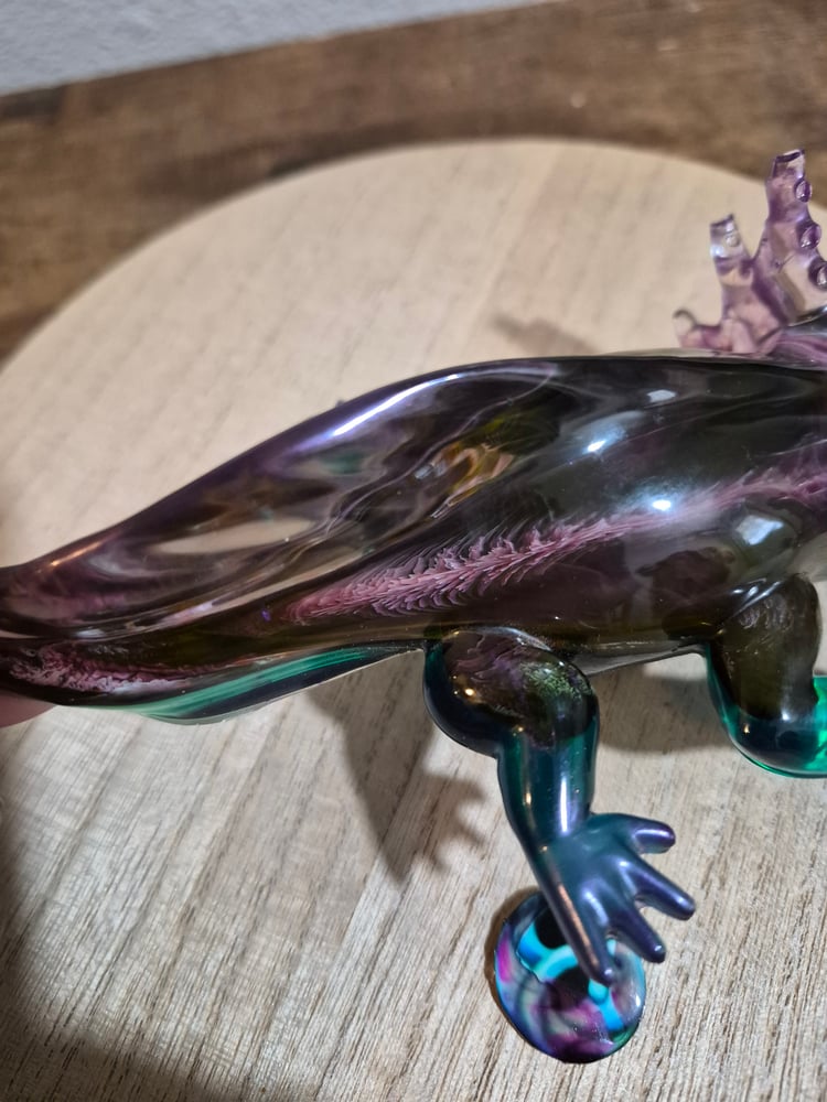 Purple Petri Axolotl Figurine