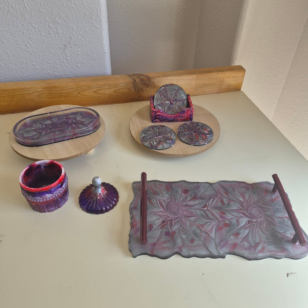 Floral Swirl decor set