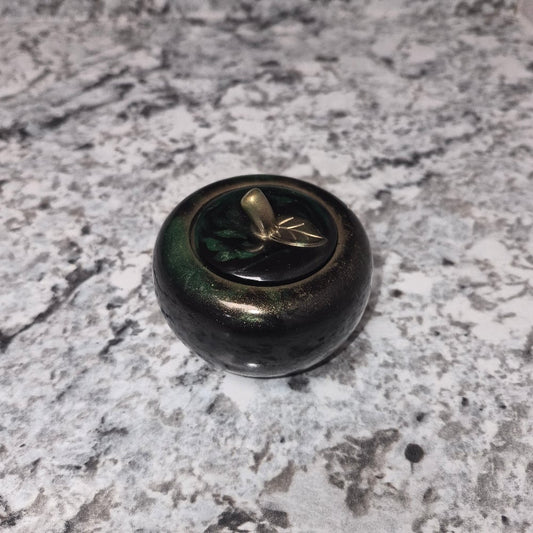 Black and Green Swirl Apple jar
