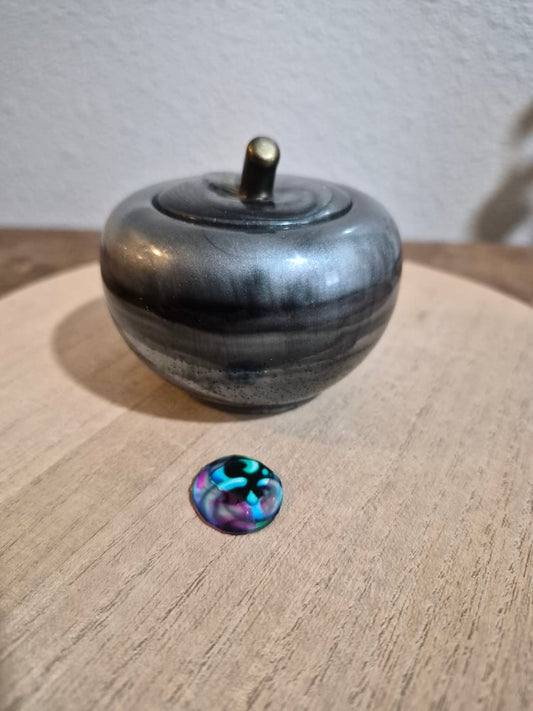 Black Marble Apple Trinket Jar