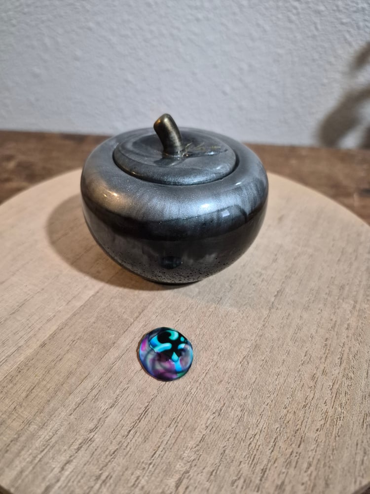 Black Marble Apple Trinket Jar