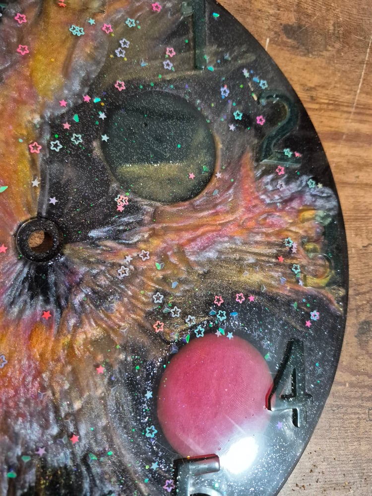 Blacklight Galazy Clock