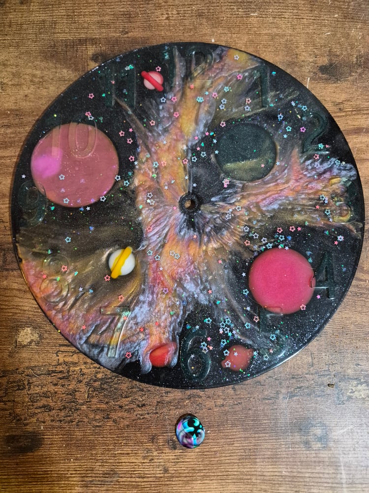 Blacklight Galazy Clock