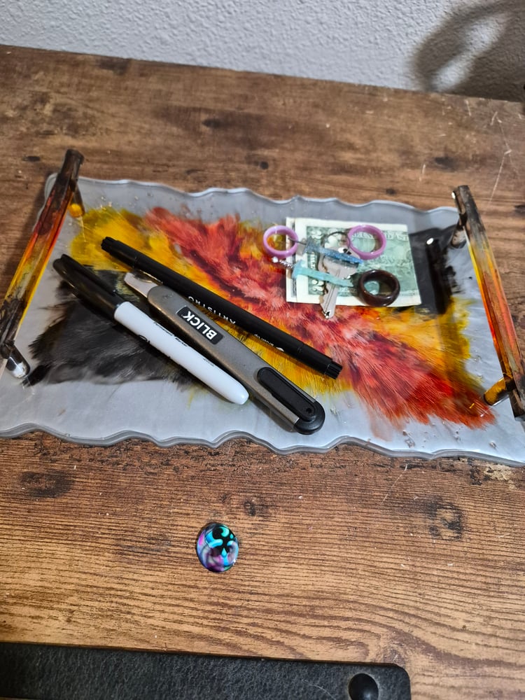 Fiery Petri Large Vanity Tray
