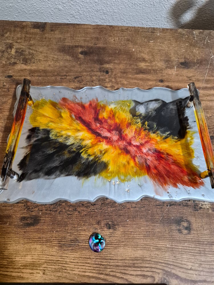 Fiery Petri Large Vanity Tray