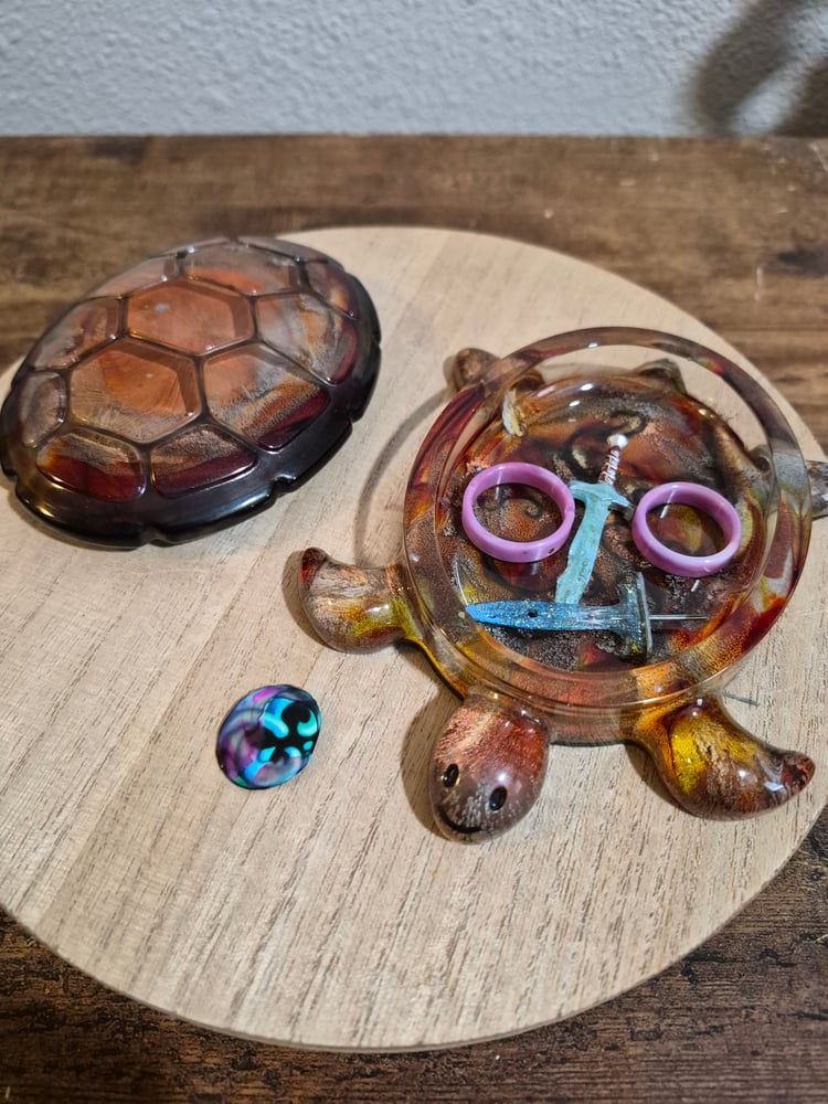 Fiery Petri Turtle Trinket Jar