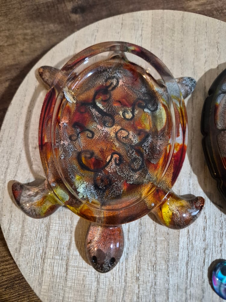 Fiery Petri Turtle Trinket Jar
