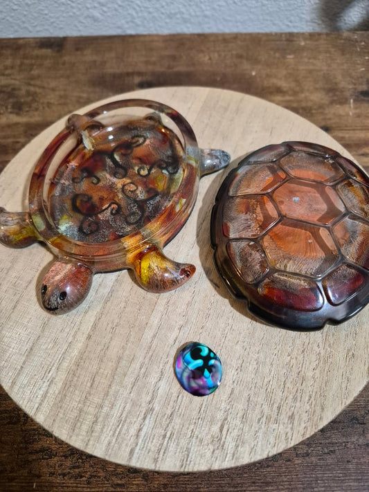 Fiery Petri Turtle Trinket Jar