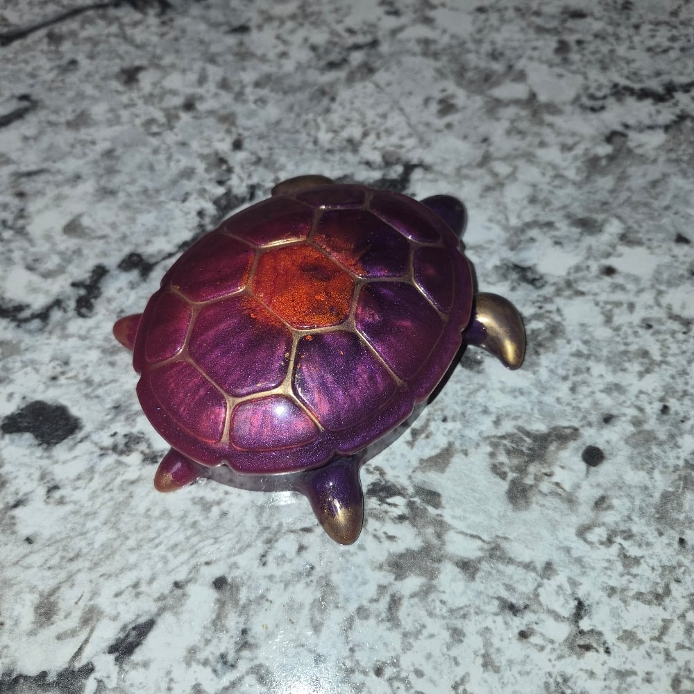 Galaxy Turtle Jar with lid