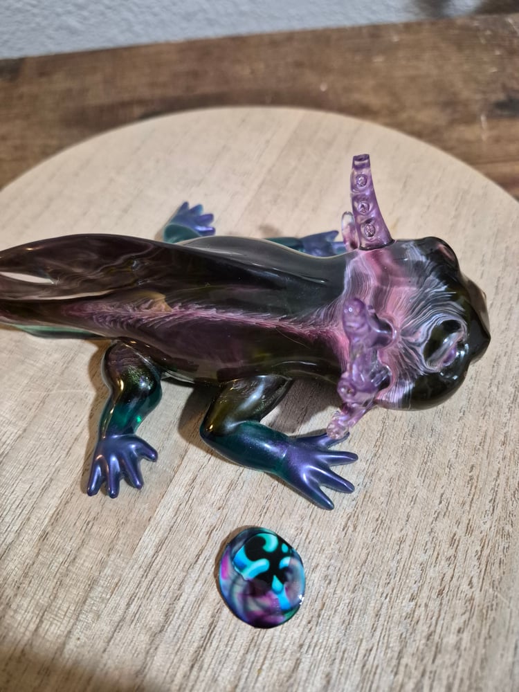 Purple Petri Axolotl Figurine 