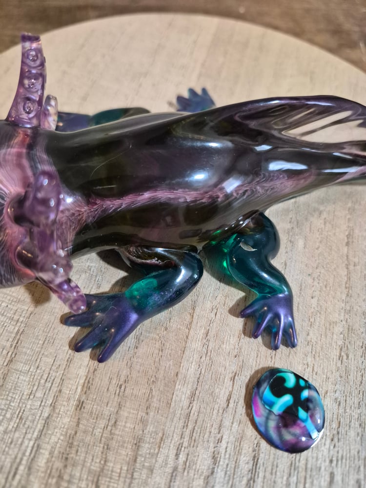 Purple Petri Axolotl Figurine 