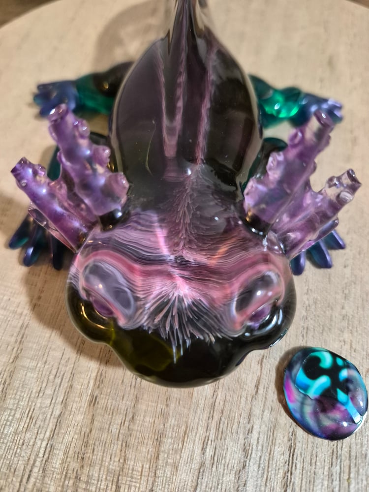 Purple Petri Axolotl Figurine 